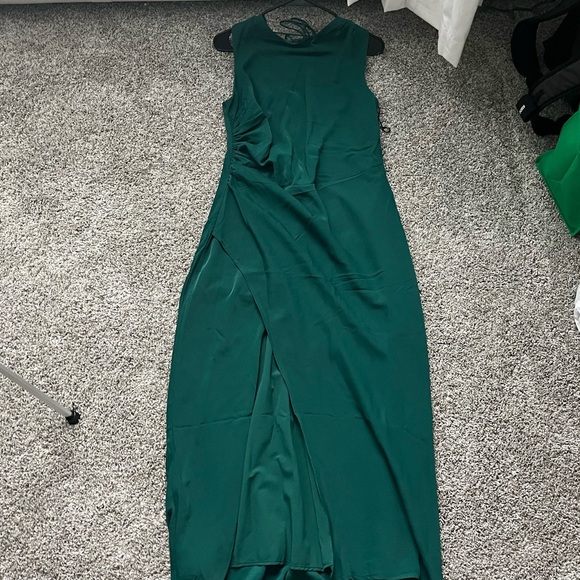 Abercrombie High Neck Low Back Midi Dress - Picture 2 of 5
